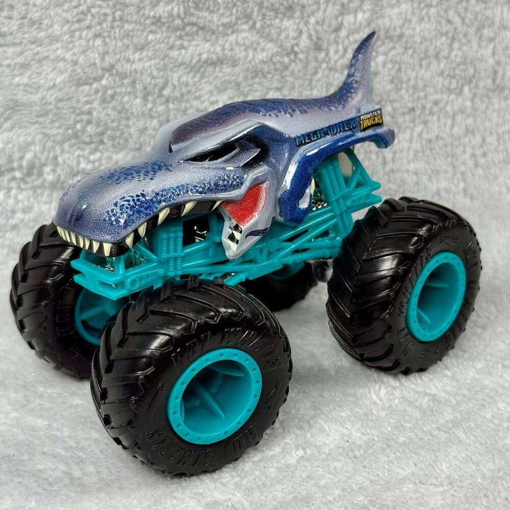 Hot Wheels Monster Jam Trucks Gray MEGA WREX Diecast 1:64 Demolition Doubkes HTF